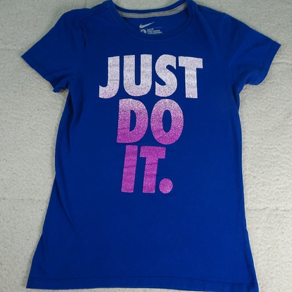 Nike Blue "Just Do it" T-Shirt Size Small